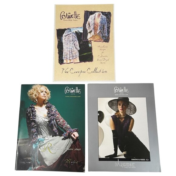 3 Colinette Yarn Pattern Books Knitting Carefree Collection Parisienne Movie Sta - Picture 1 of 12